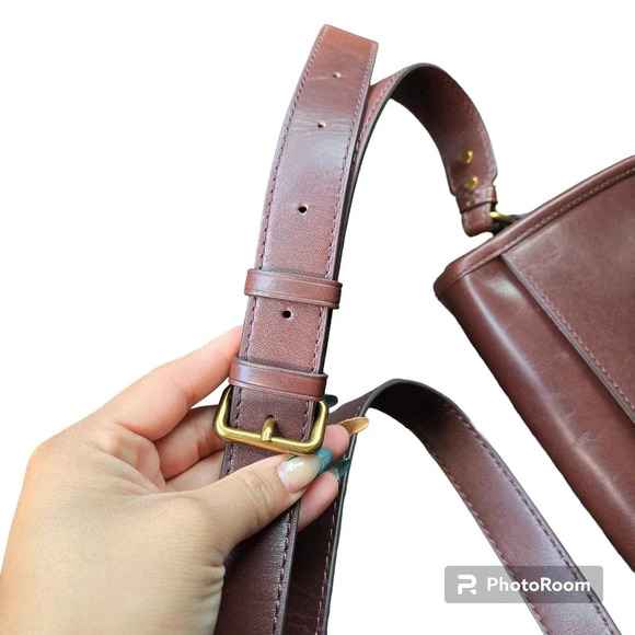 J.Crew Brown Classic Leather Saddle Crossbody Bag - Picture 8 of 10